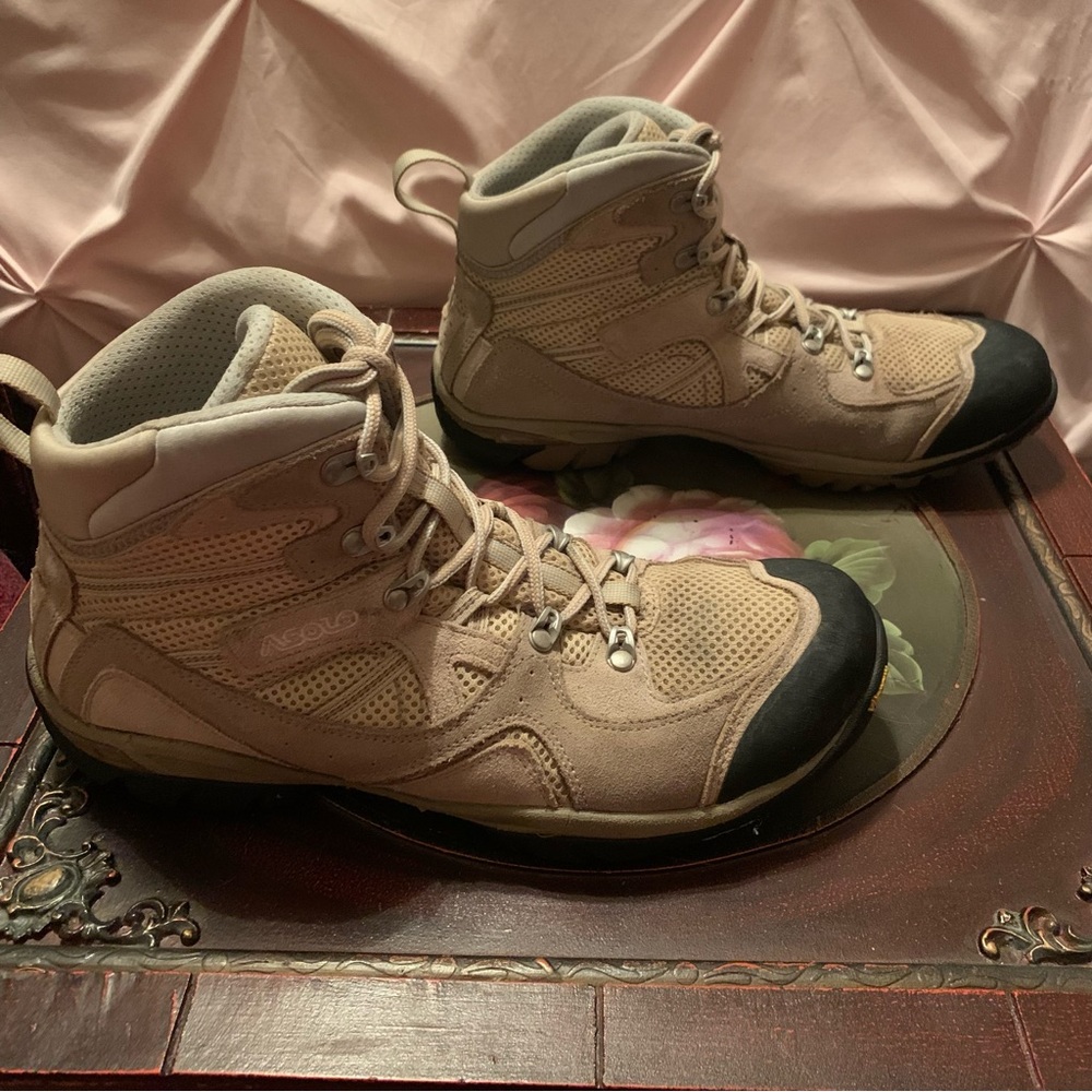ASOLO Ellery Sand/ Dark Sand Hiking Boots Trail  Made in Romania ~ Women’s Sz 10 - Picture 6 of 9